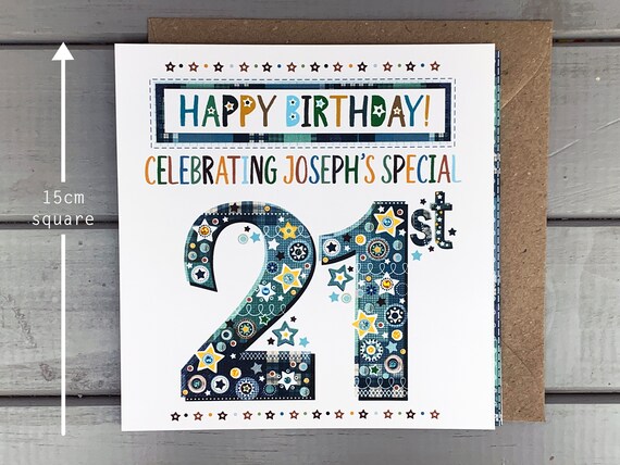 Carte D'anniversaire 21 Ans Pour Homme Et Femme – Journal