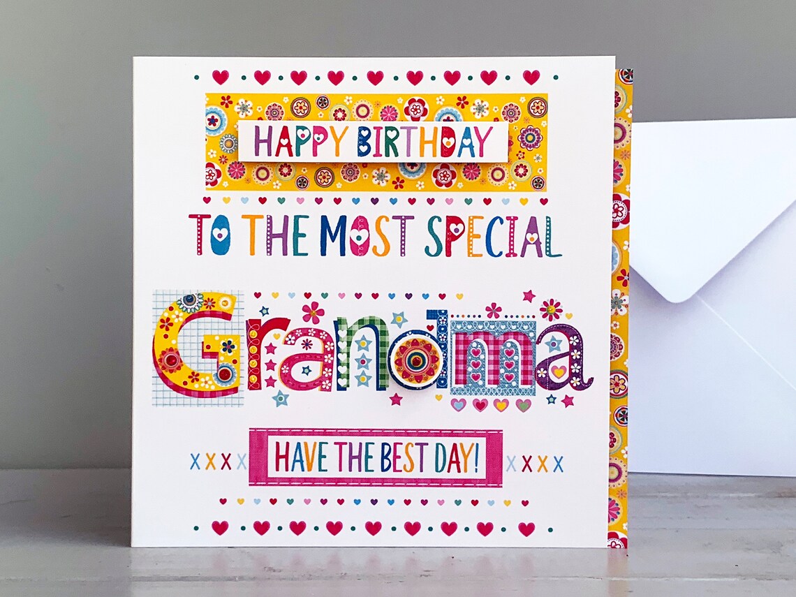 Grandma Birthday Card Special Greetings Card Gift Ideas for - Etsy