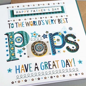 Pops Father's Day Card. Special Card for Pops, Father's Day Ideas ...