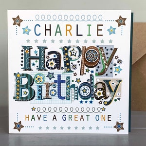 Carte pour garçon d'anniversaire, carte personnalisée, carte d'anniversaire spéciale pour un garçon, un homme, un gars, CARTE D'ANNIVERSAIRE MALE image 5