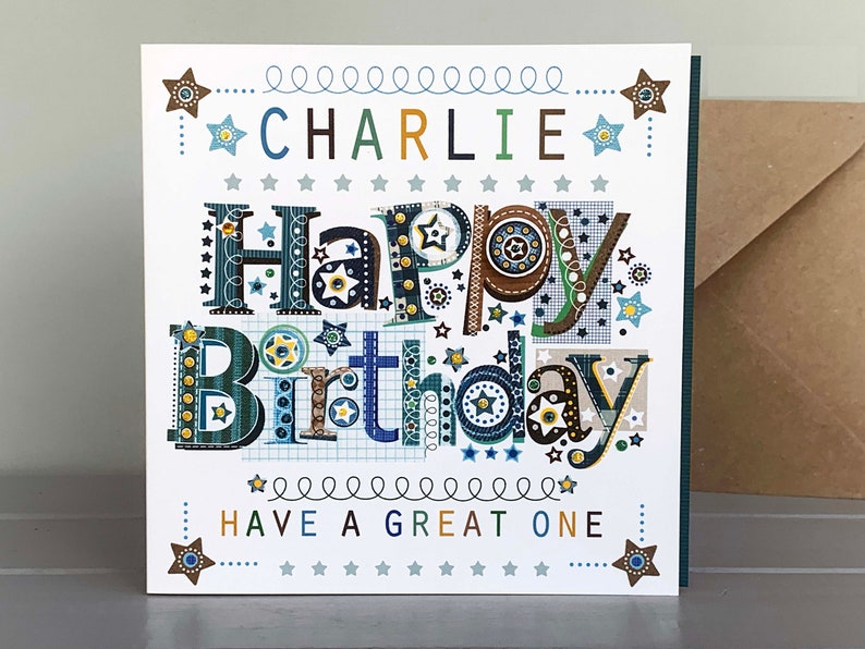 Carte pour garçon d'anniversaire, carte personnalisée, carte d'anniversaire spéciale pour un garçon, un homme, un gars, CARTE D'ANNIVERSAIRE MALE image 5