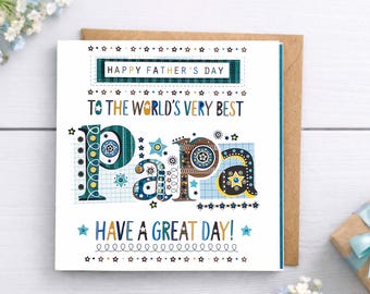 Papa Happy Father's Day Card, World's Papa Greeting