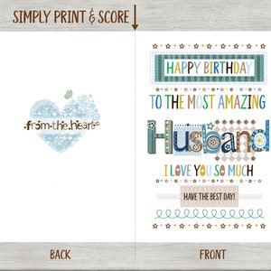 Husband BIRTHDAY Card, Birthday Card for Husband, Printable Birthday ...