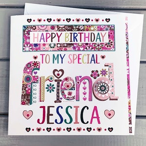 Cartes d'anniversaire d'un ami, carte personnalisée de joyeux anniversaire d'amitié, cadeau pour une carte d'anniversaire d'amis spéciale, idées pour l'anniversaire du meilleur ami