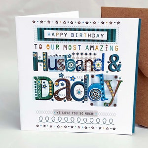 Husband birthday special card for Husband and daddy birthday, special greeting card, birthday ideas for Husband and daddy image 3