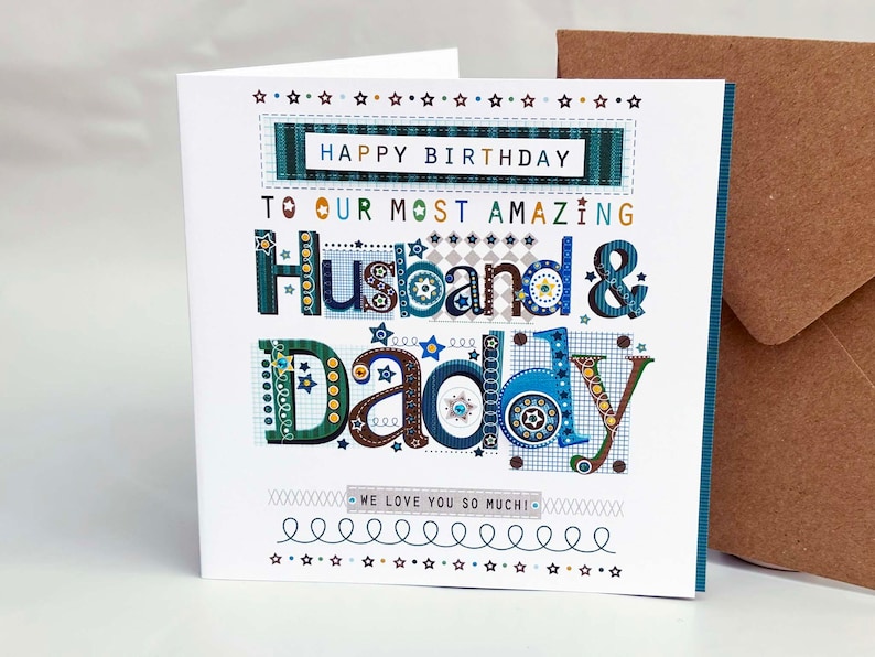 Husband birthday special card for Husband and daddy birthday, special greeting card, birthday ideas for Husband and daddy image 3