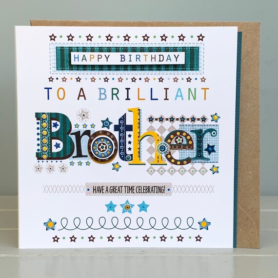 Geburtstagskarte Für Bruder – Piccadilly Greetings, 22,9 X 15,2 Cm – Klassisch & Hochwertig