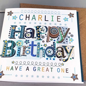 Carte pour garçon d'anniversaire, carte personnalisée, carte d'anniversaire spéciale pour un garçon, un homme, un gars, CARTE D'ANNIVERSAIRE MALE image 8