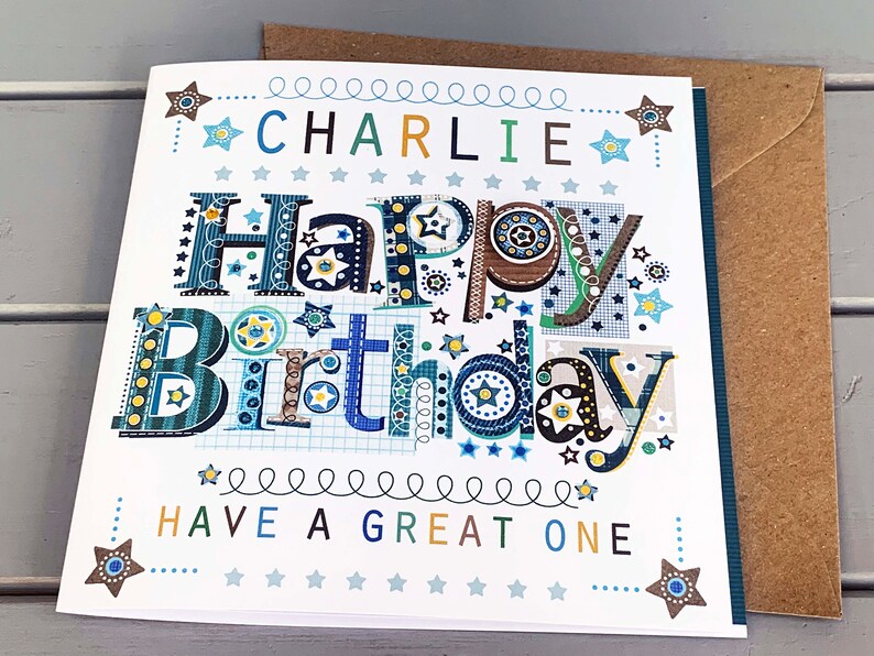 Carte pour garçon d'anniversaire, carte personnalisée, carte d'anniversaire spéciale pour un garçon, un homme, un gars, CARTE D'ANNIVERSAIRE MALE image 8