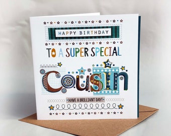 Carte de joyeux anniversaire cousin | pour cousin spécial | Carte de cousin de joyeux anniversaire | cartes d'anniversaire | idées pour l'anniversaire d'un cousin | cadeau d'anniversaire