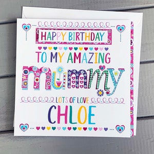 Mama Geburtstagskarte, personalisierte alles Gute zum Geburtstagkarte für die beste Mama, tolle Mama Geburtstagsideen, Geburtstagsgeschenk für Mama