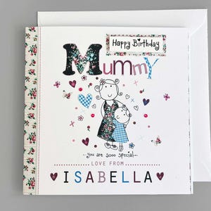 Personalised Mummy Birthday Card | Handmade Cute Card for Mum | Happy Birthday You’re So Special | Unique Embellished Design