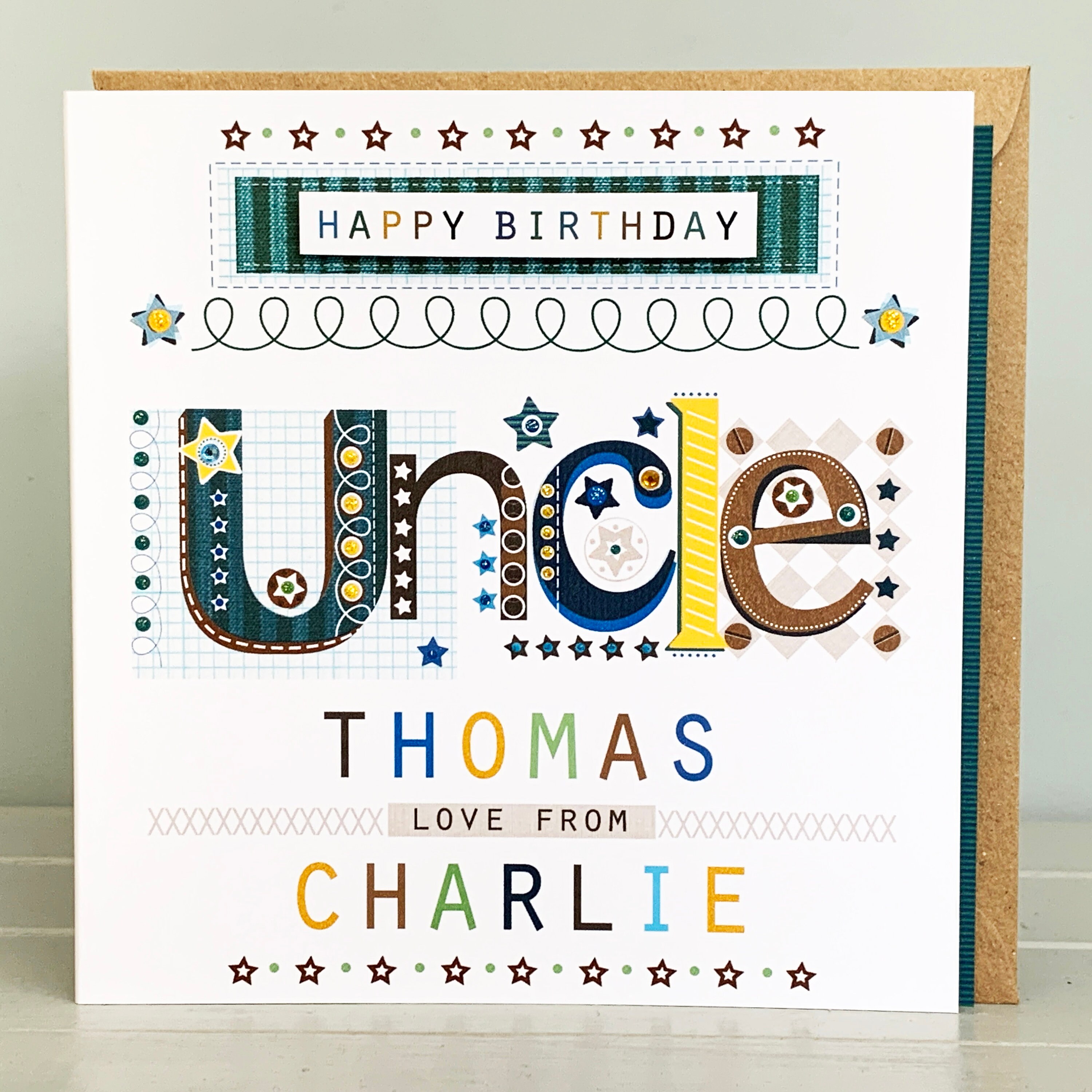 uncle birthday card special personalised cards birthday etsy