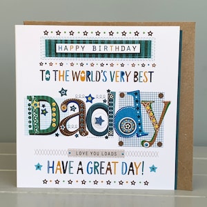 Tarjeta de feliz cumpleaños de papá / tarjeta de papá / tarjeta para el mejor cumpleaños de papá / tarjetas de felicitación para papá / tarjeta especial para papá