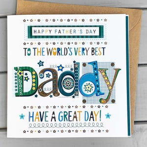 Tarjeta del Día del Padre con un Diseño Hermoso: Para el Mejor Papá del Mundo