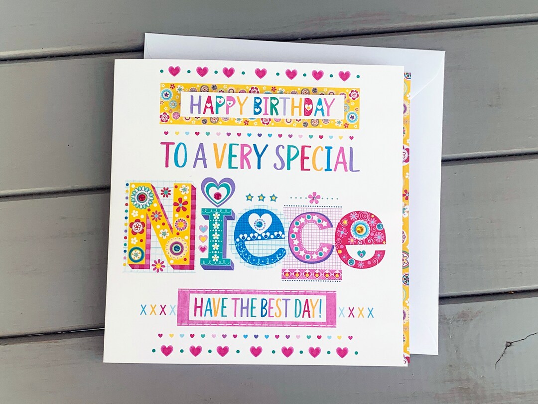 Niece Birthday Card, Birthday Greetings Card, Gift, Ideas for Niece