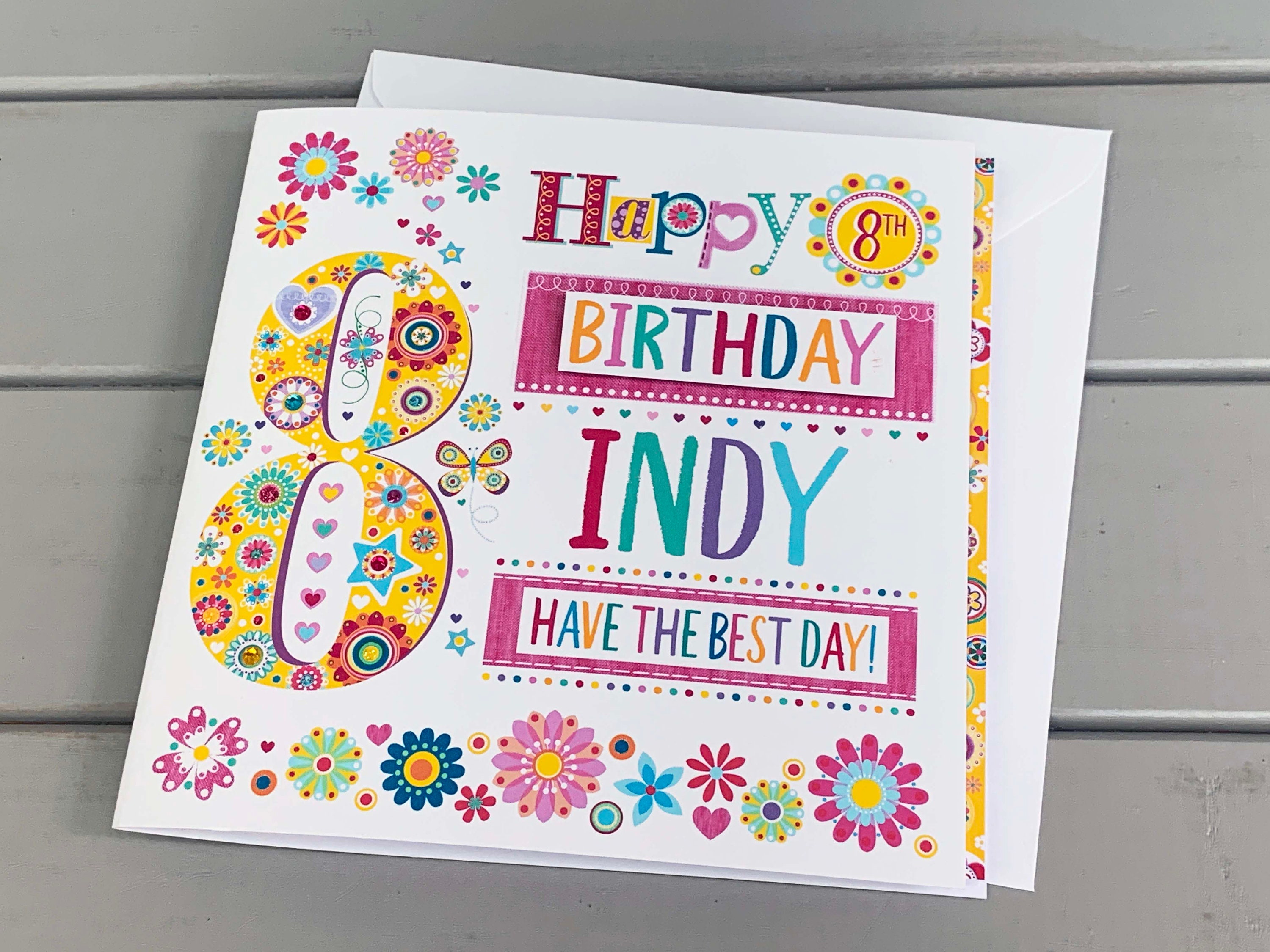 8th Personalised Happy Birthday Card Special Personalised