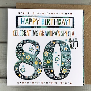 Carte d'anniversaire 80e, 80 ans, personnalisée, spéciale quatre-vingtième, cadeau, carte d'anniversaire 80 ans pour hommes, garçons