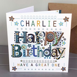 Carte pour garçon d'anniversaire, carte personnalisée, carte d'anniversaire spéciale pour un garçon, un homme, un gars, CARTE D'ANNIVERSAIRE MALE image 2