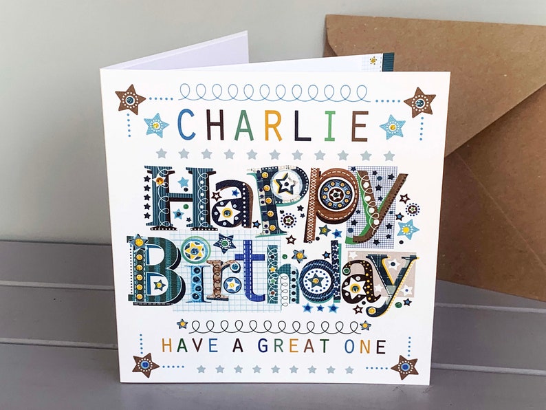 Carte pour garçon d'anniversaire, carte personnalisée, carte d'anniversaire spéciale pour un garçon, un homme, un gars, CARTE D'ANNIVERSAIRE MALE image 2