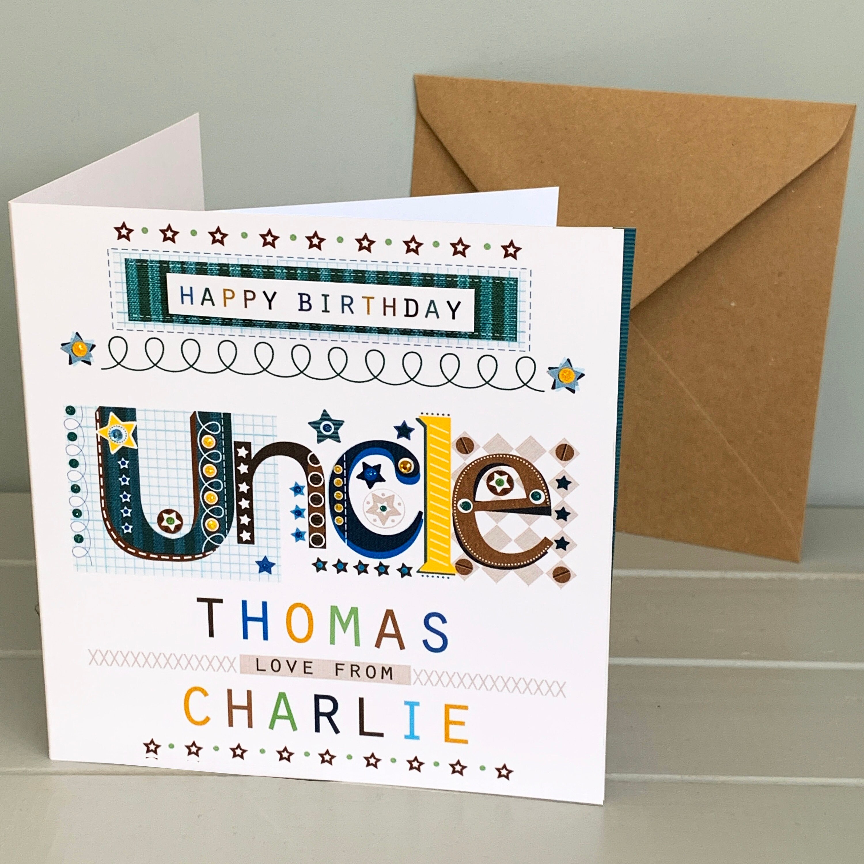 uncle birthday card special personalised cards birthday etsy