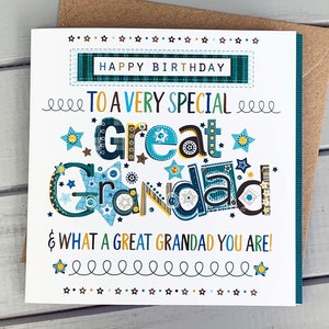 Verjaardagskaart overgrootvader | speciale kaart voor een overgrootvader | Cadeau-ideeën voor verjaardagskaarten