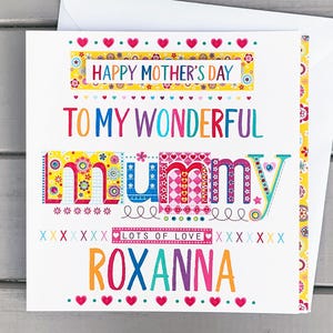 Muttertagskarte für die Mama | personalisiert | die besondere Happy Mother's Day Karte - Muttertagskarte | Bemuttern Sonntag |  für Mama, Mama, Mama, Mumie