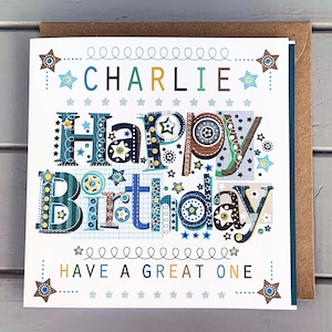 Carte pour garçon d'anniversaire, carte personnalisée, carte d'anniversaire spéciale pour un garçon, un homme, un gars, CARTE D'ANNIVERSAIRE MALE image 4