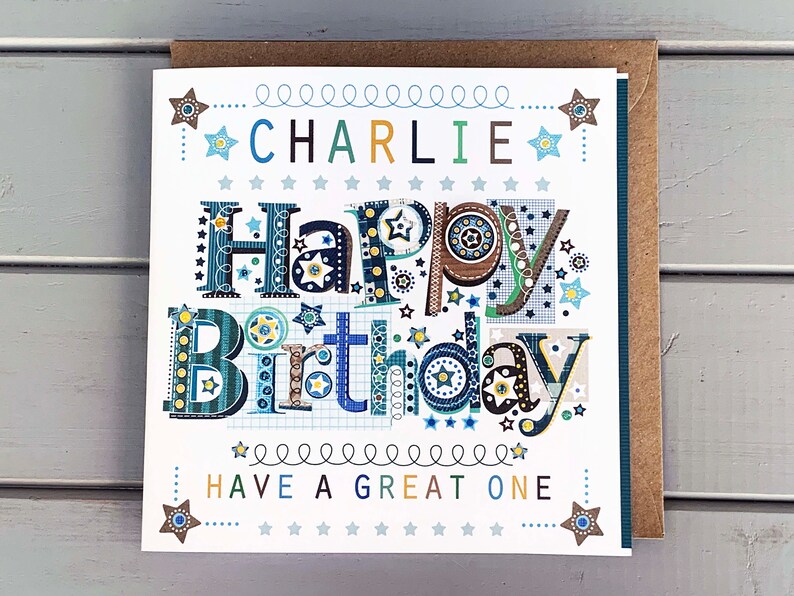 Carte pour garçon d'anniversaire, carte personnalisée, carte d'anniversaire spéciale pour un garçon, un homme, un gars, CARTE D'ANNIVERSAIRE MALE image 4