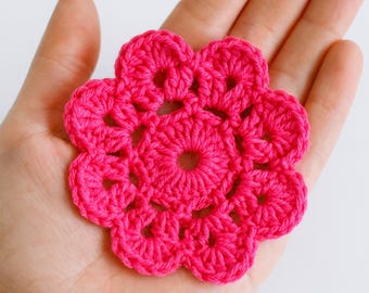 Crochet Flower Pattern | 8 Petal Appliqué Design (PDF Pattern)