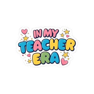 Stickers colorés Kiss-Cut de l'ère des enseignants - décoration motivante pour la classe, cadeau de rentrée scolaire, décoration pour ordinateur portable, appréciation de l'enseignant, amusant et