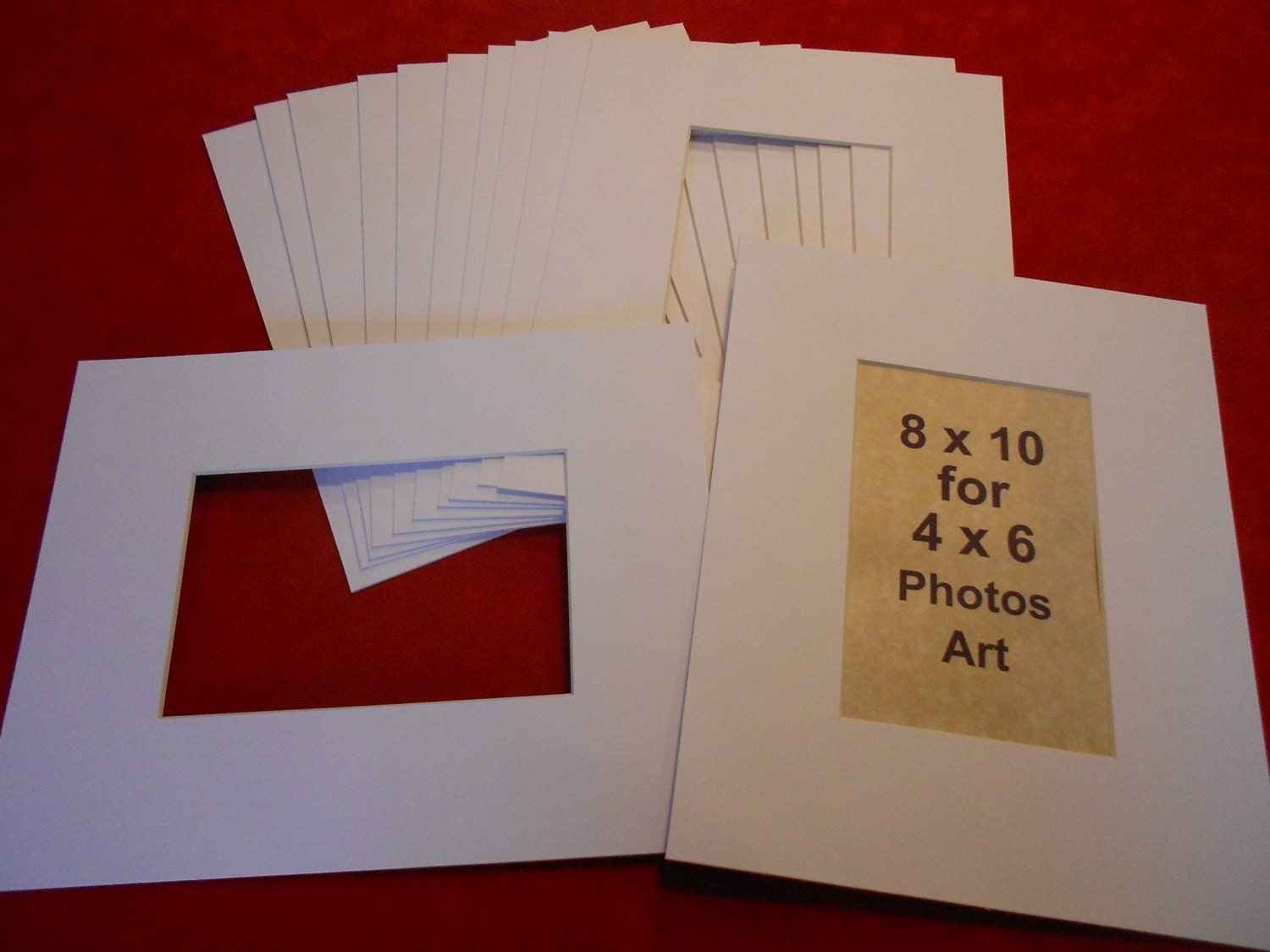 Photo Mats Count White 8x10 for 4x6 Photos White Picture Frame Etsy