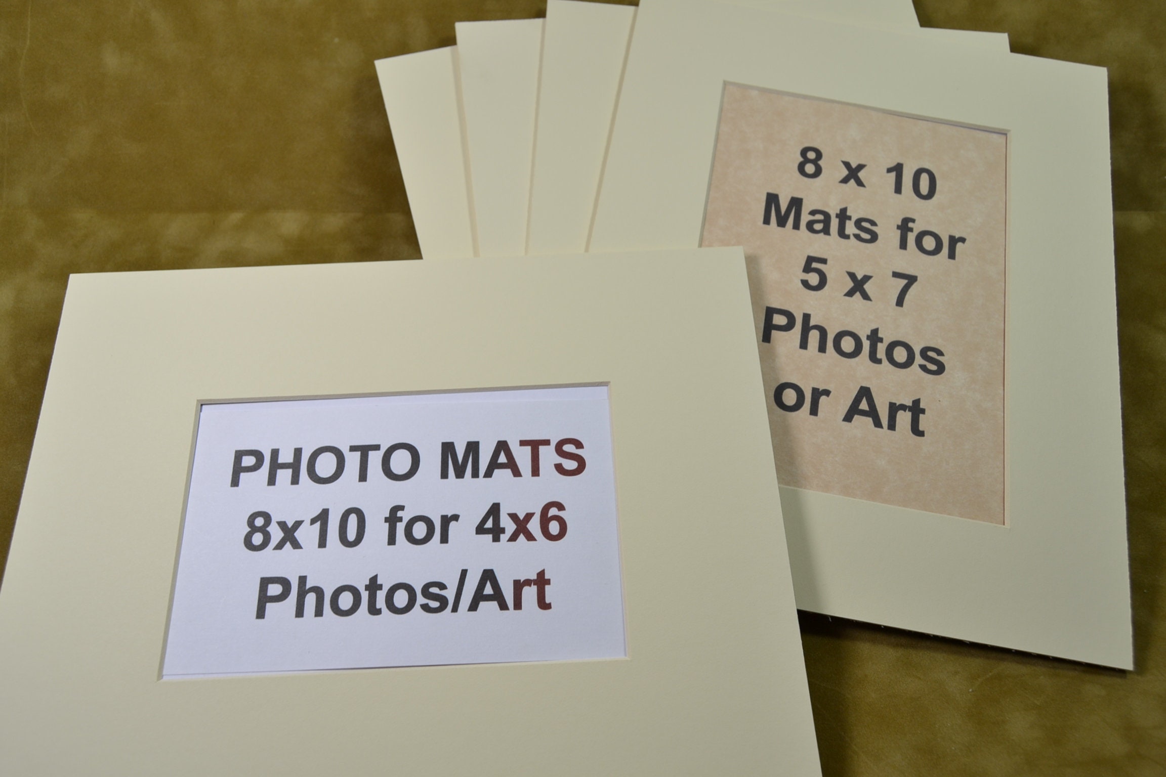 Photo Mats 5 Pack 8x10 Mats for 5x7 or 4x6 Photos Cream Color Etsy