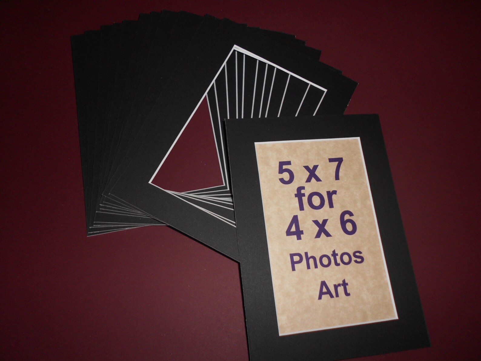 Photo Mats 5 x 7 for 4x6 Photos/Art Black Mats with White Core | Etsy