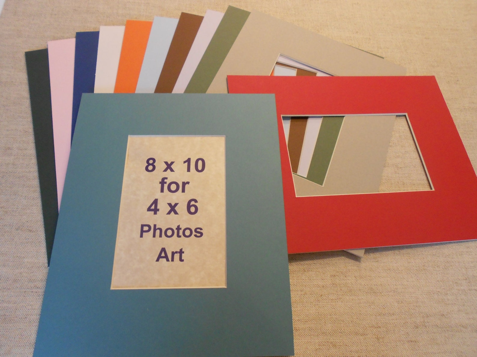 Photo Mats 8x10 for 4x6 Photos Assorted Color Mats FREE Etsy