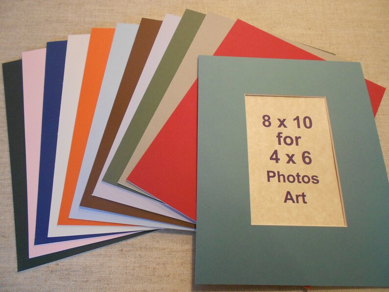 Photo Mats 8x10 for 4x6 Photos Assorted Color Mats FREE Etsy
