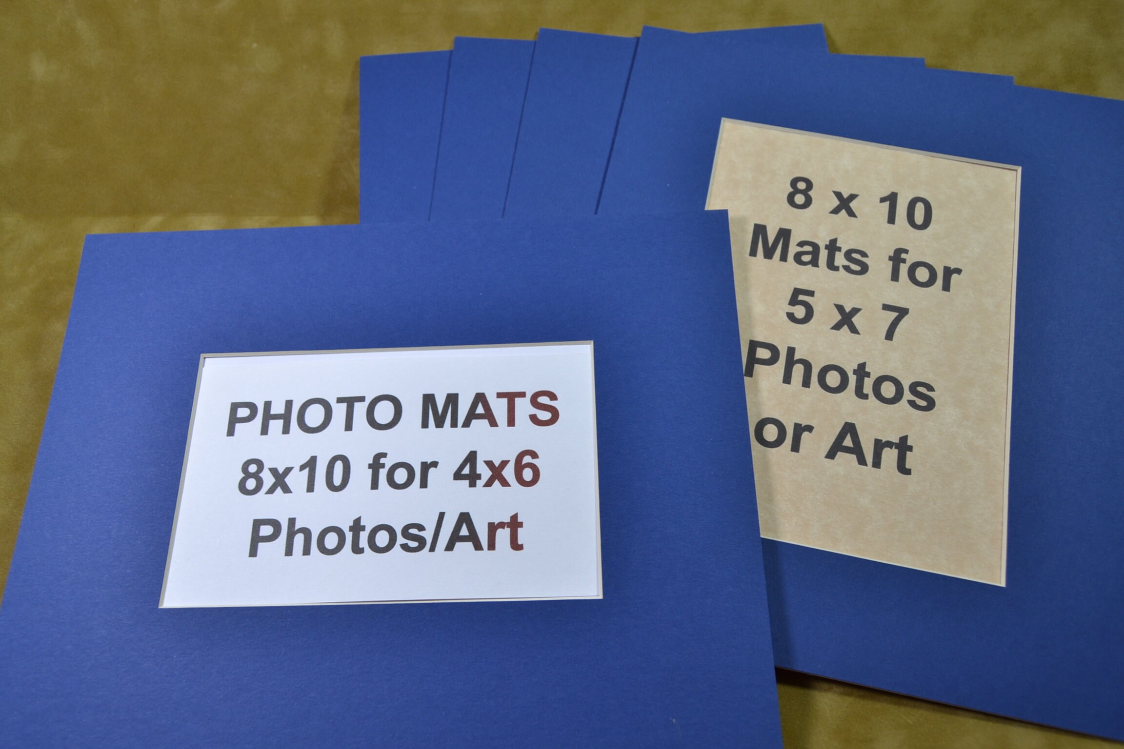 Photo Mats 5 Pack 8x10 Mats for 5x7 or 4x6 Photos Medium Blue Etsy