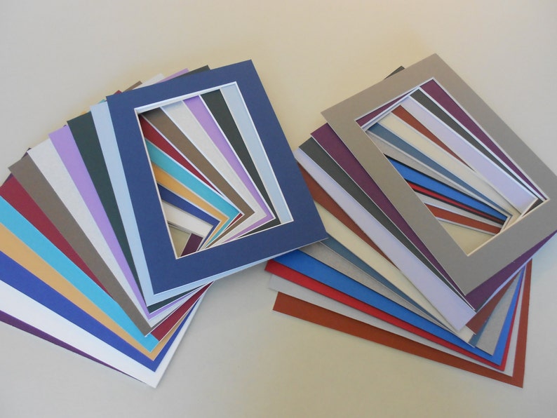 Photo Mats 5 x 7 for 4x6 Photos/Art Assorted Colors Etsy