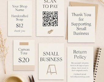 Vendor Kit for Small Business | Editable Canva Templates for Craft Fair Booth & Pop-Up Shop