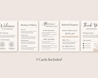 Appointment Reminder & Client Intake Cards | Editable Canva Templates for Service Providers