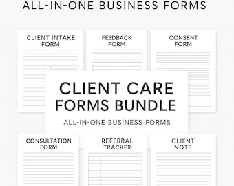 Client Care Forms Bundle | All-in-One Canva Templates for Small Businesses