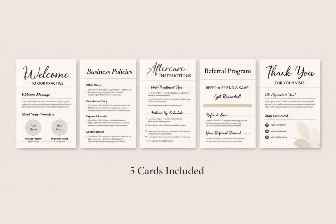 Client Care Cards for Small Businesses | Editable Canva Templates for ...