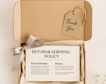 Editable Small Business Policy Card Templates (Canva)