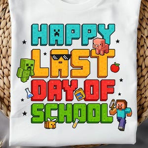 Glücklicher letzter Tag der Schule Png, Lehrer Schule Png, letzter Tag Videospiel inspiriert Png, Kinder Sommerpause, Sommerlehrer Png, digitale Datei