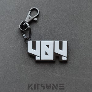 Cyberpunk 404 Keyring Not Found - Tech Gift - Techwear Style Keychain - 2 Sizes