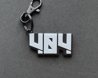 Cyberpunk 404 Keyring Not Found - Tech Gift - Techwear Style Keychain