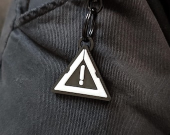 Cyberpunk Techwear Keychain -  Exclamation Mark Design - Tech Wear Style Keyring