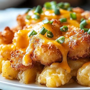 Cheesy Chicken Potato Bake Recipe PDF – Easy Dinner – Comfort Food – Creamy Chicken Bake – Instant Download