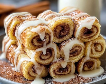 Przepis na mini bułeczki cynamonowe w formacie PDF – łatwa słodka przekąska – deser cynamonowy – śniadaniowy przysmak – natychmiastowe pobranie