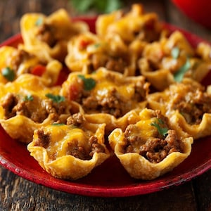 Taco Wonton Cups Recipe PDF – Easy Mini Taco Bites – Party Appetizer Recipe – Game Day Snack – Instant Download